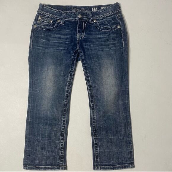 Miss Me | Cuffed Denim Capri’s - Picture 2 of 9